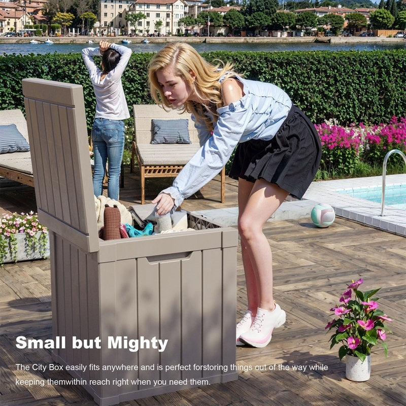 Outdoor Patio Storage Resin Lockable Deck Box