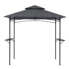 8' x 5' Outdoor Rainproof Grill Gazebo With Double Layer Vented Design