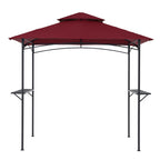 8' x 5' Outdoor Rainproof Grill Gazebo With Double Layer Vented Design