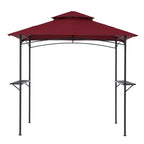 8' x 5' Outdoor Rainproof Grill Gazebo With Double Layer Vented Design