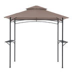 8' x 5' Outdoor Rainproof Grill Gazebo With Double Layer Vented Design