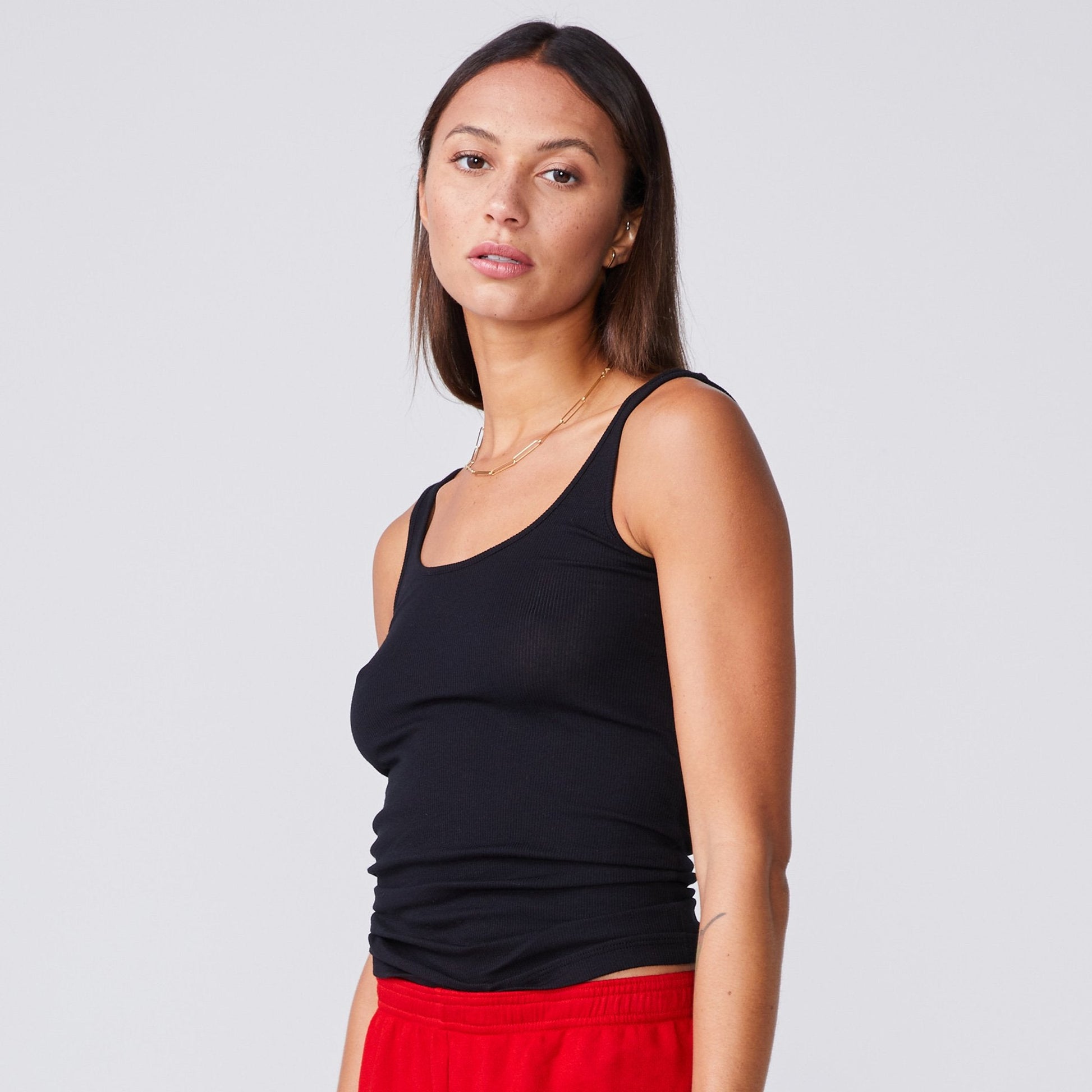 Supimafine Rib Scoop Neck Tank Set