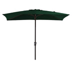 8*10ft Rectangular Patio Market Umbrella with Crank & Tilt，UV-Resistant