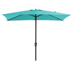 8*10ft Rectangular Patio Market Umbrella with Crank & Tilt，UV-Resistant