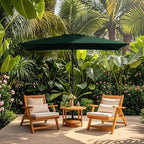 8*10ft Rectangular Patio Market Umbrella with Crank & Tilt，UV-Resistant