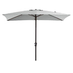 8*10ft Rectangular Patio Market Umbrella with Crank & Tilt，UV-Resistant