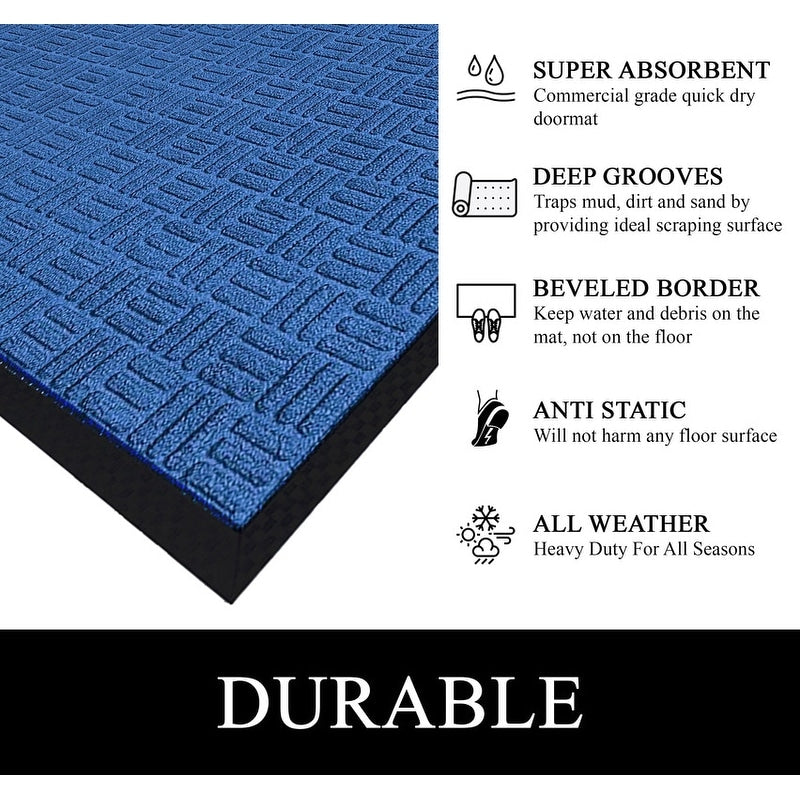 A1HC New Durable and Versatile Polypropylene Rubber Door Mat All Weather Inside Outside Door Mat