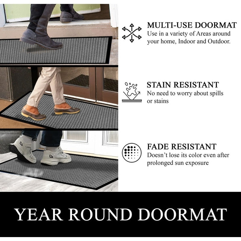 A1HC New Durable and Versatile Polypropylene Rubber Door Mat All Weather Inside Outside Door Mat