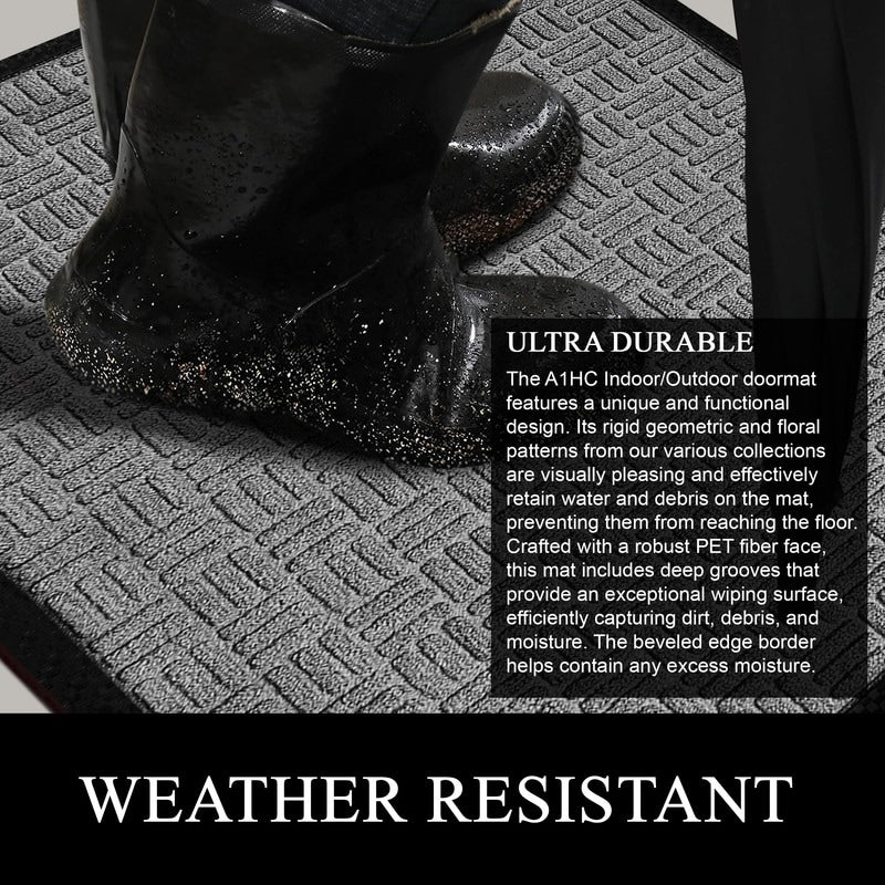 A1HC New Durable and Versatile Polypropylene Rubber Door Mat All Weather Inside Outside Door Mat