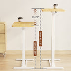 FunniHomi 28/32 Movable Overbed Table Height Adjustable Computer Desk with Wheels, White/Black Laptop Table for Bed and Sofa