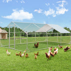 AECOJOY Large Metal Chicken Coop Run Walk-in Metal Chicken Cage