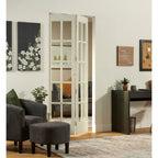 AWC Traditional Divided Glass Unfinished Pine 30-inch Bifold Door