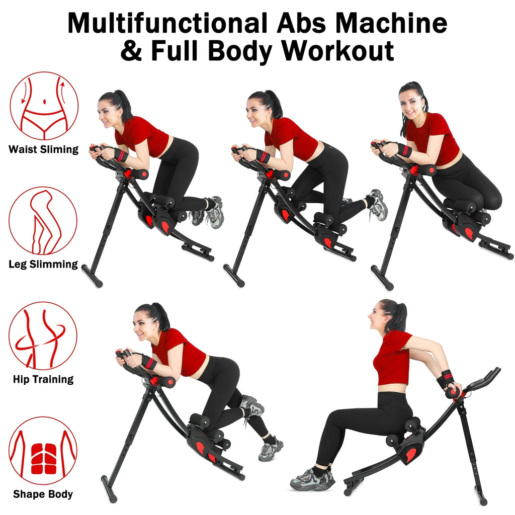 Ab Machine Foldable Core Abdominal Exercise Trainer Home Gym Fitness