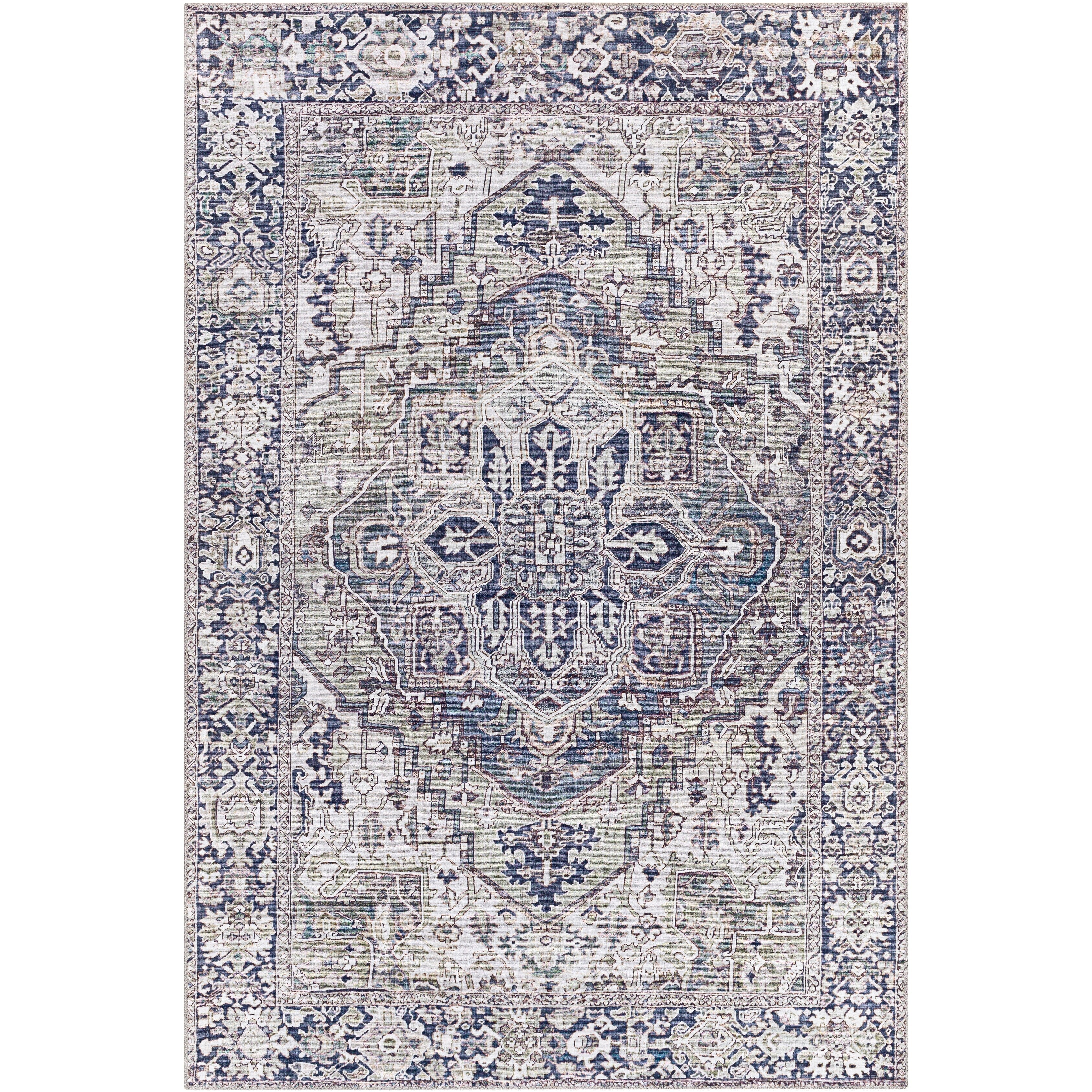 Livabliss Adenia Vintage Medallion Printed Area Rug