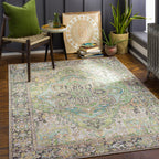 Livabliss Adenia Vintage Medallion Printed Area Rug