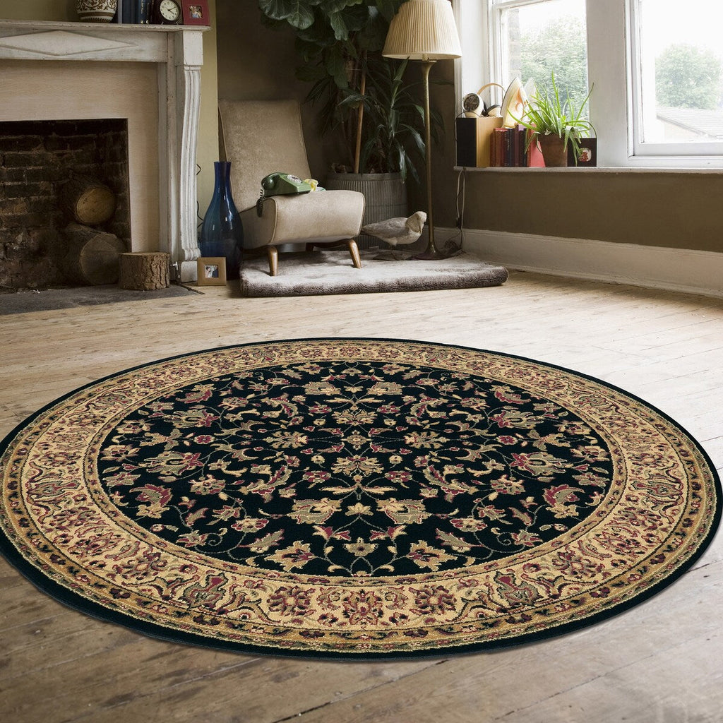 Admire Home Living Caroline Traditional Floral Sarouk Pattern Area Rug