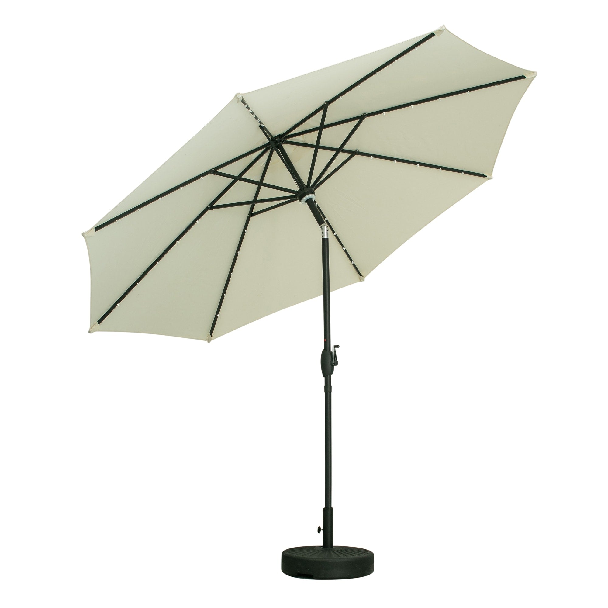 Ainfox 10ft Patio Umbrella with Lights Outdoor Solar Umbrella without Base