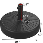 Ainfox 10ft Patio Umbrella with Lights Outdoor Solar Umbrella without Base