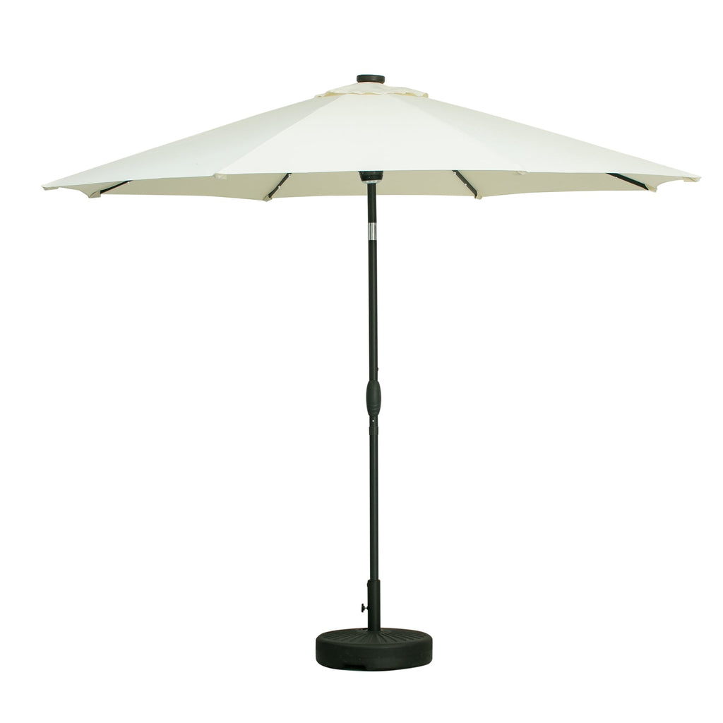 Ainfox 10ft Patio Umbrella with Lights Outdoor Solar Umbrella without Base