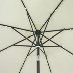 Ainfox 10ft Patio Umbrella with Lights Outdoor Solar Umbrella without Base