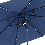 Ainfox 10ft Patio Umbrella with Lights Outdoor Solar Umbrella without Base