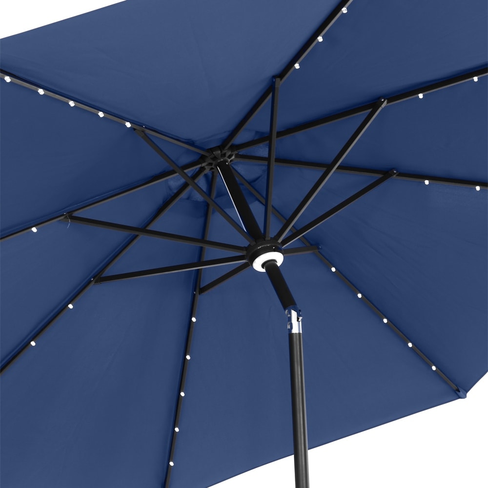 Ainfox 10ft Patio Umbrella with Lights Outdoor Solar Umbrella without Base