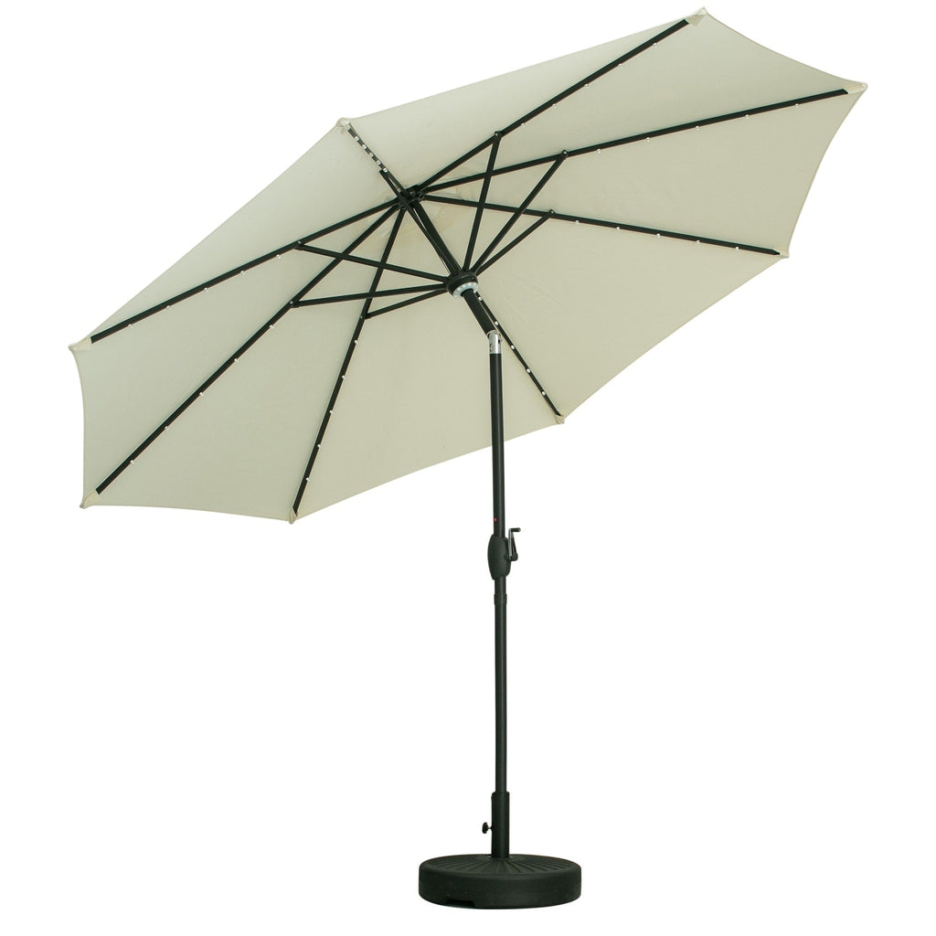 Ainfox 10ft Patio Umbrella with Lights Outdoor Solar Umbrella without Base