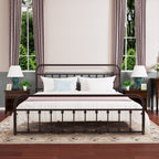 Alazyhome Simple Vintage Metal Platform Bed Frame, Easy-Assembly