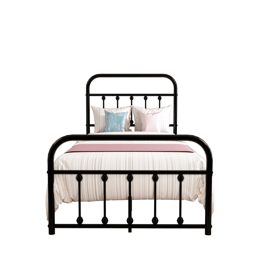 Alazyhome Simple Vintage Metal Platform Bed Frame, Easy-Assembly