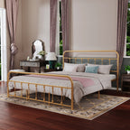 Alazyhome Simple Vintage Metal Platform Bed Frame, Easy-Assembly