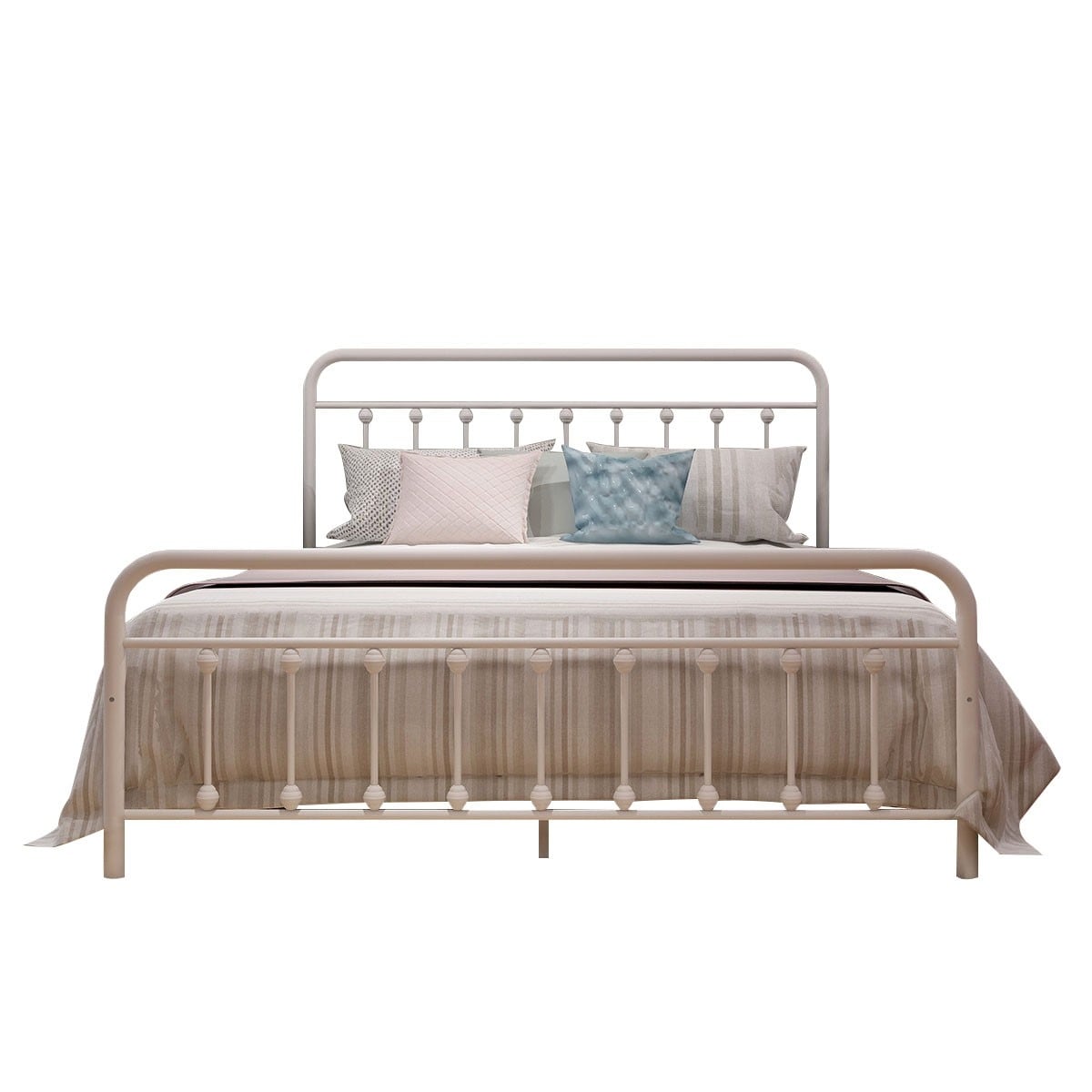 Alazyhome Simple Vintage Metal Platform Bed Frame, Easy-Assembly