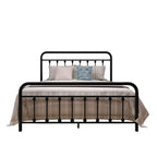 Alazyhome Simple Vintage Metal Platform Bed Frame, Easy-Assembly