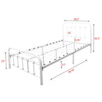 Alazyhome Simple Vintage Metal Platform Bed Frame, Easy-Assembly