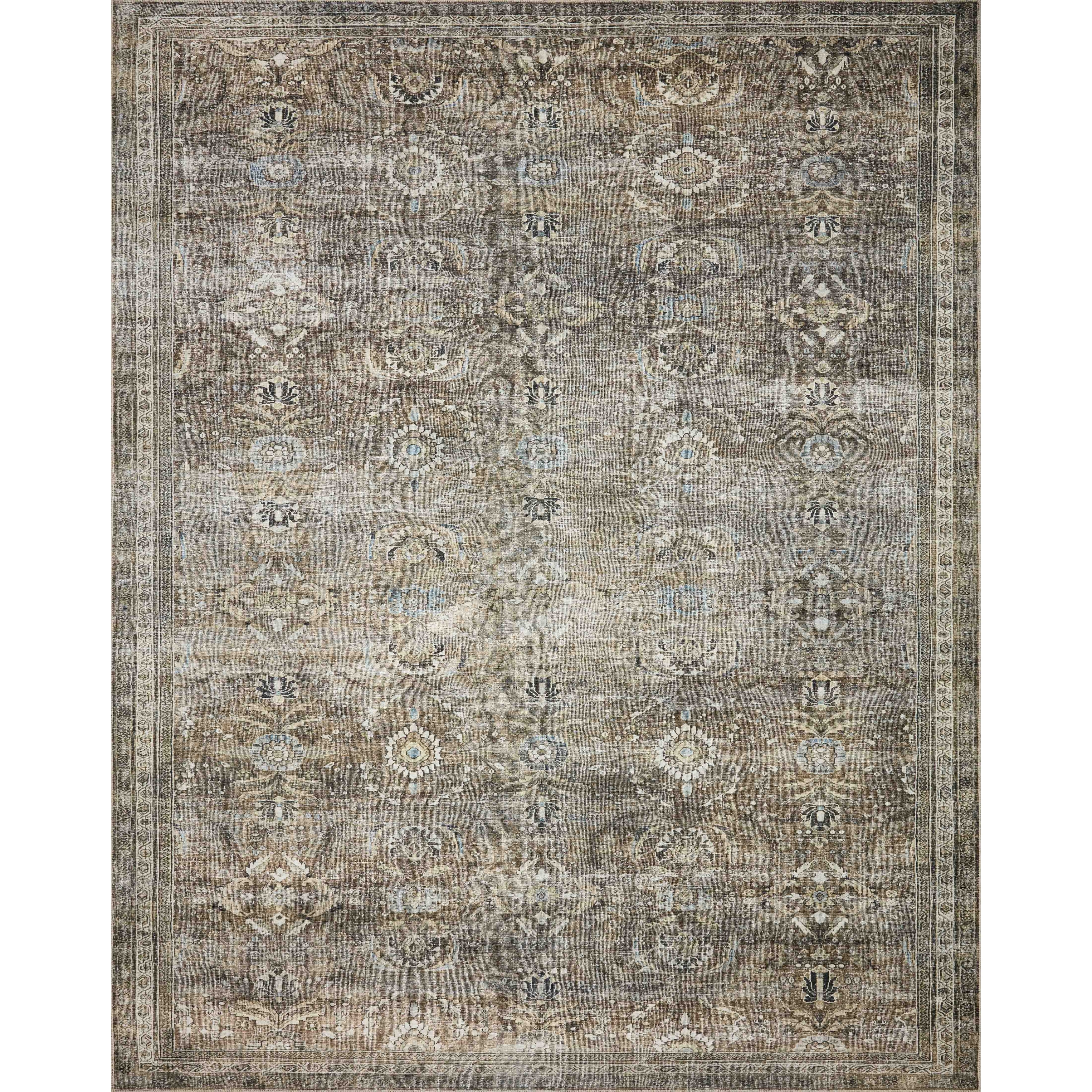 Alexander Home Isabelle Shabby Chic Vintage Distressed Printed Area Rug