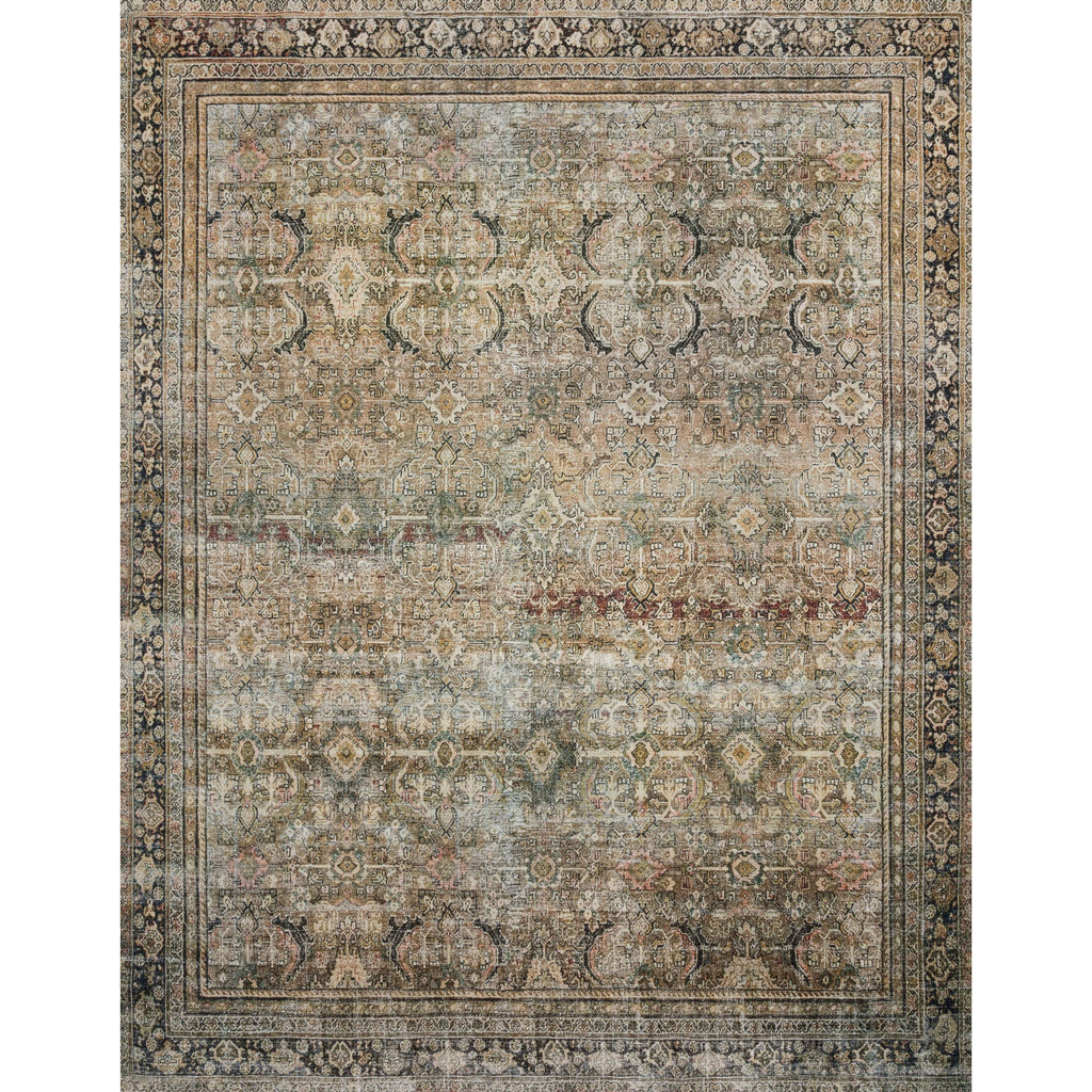 Alexander Home Isabelle Olive Tone Oriental Pattern Printed Area Rug