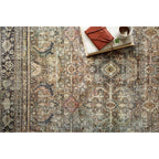 Alexander Home Isabelle Olive Tone Oriental Pattern Printed Area Rug