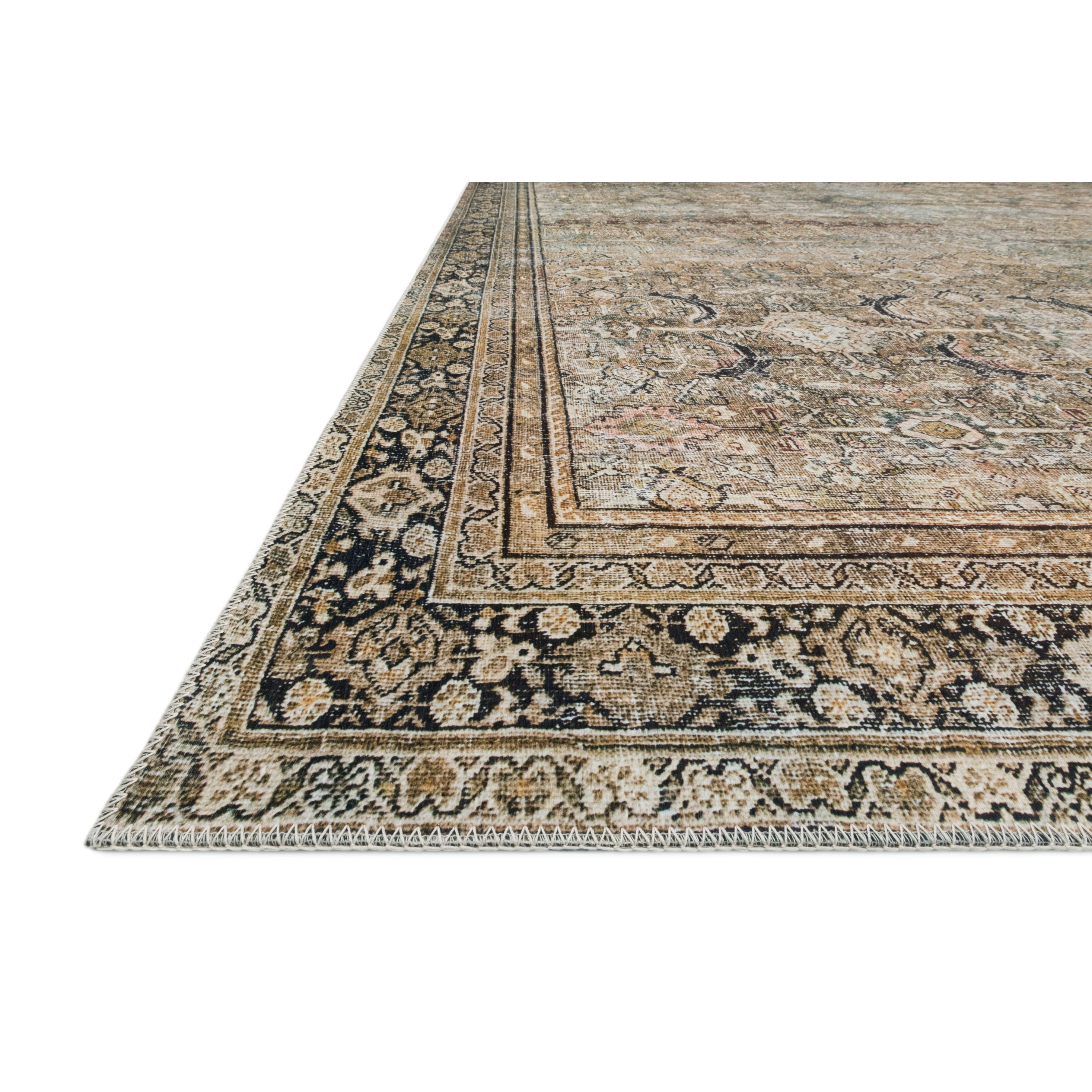 Alexander Home Isabelle Olive Tone Oriental Pattern Printed Area Rug