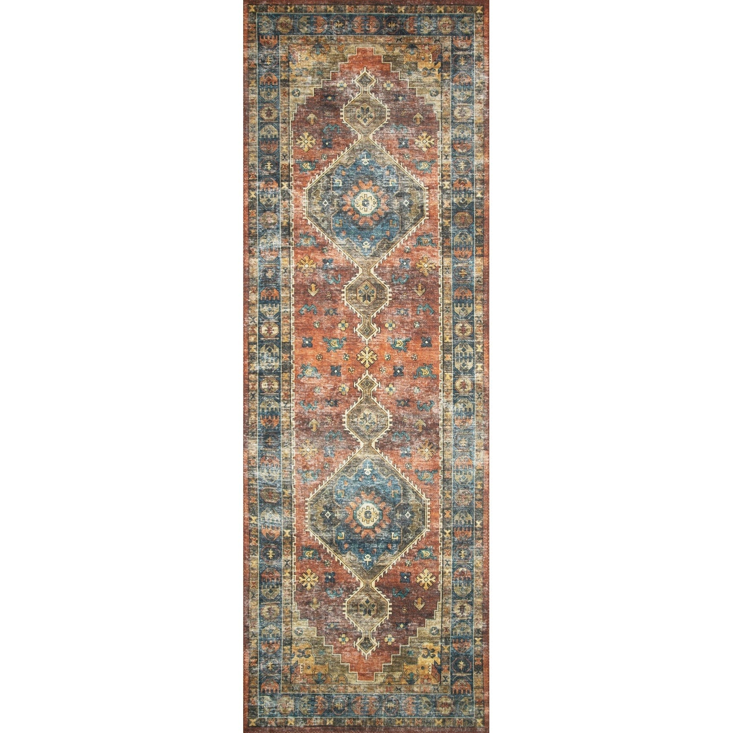 Alexander Home Leanne Transitional Aztec Vintage Printed Area Rug