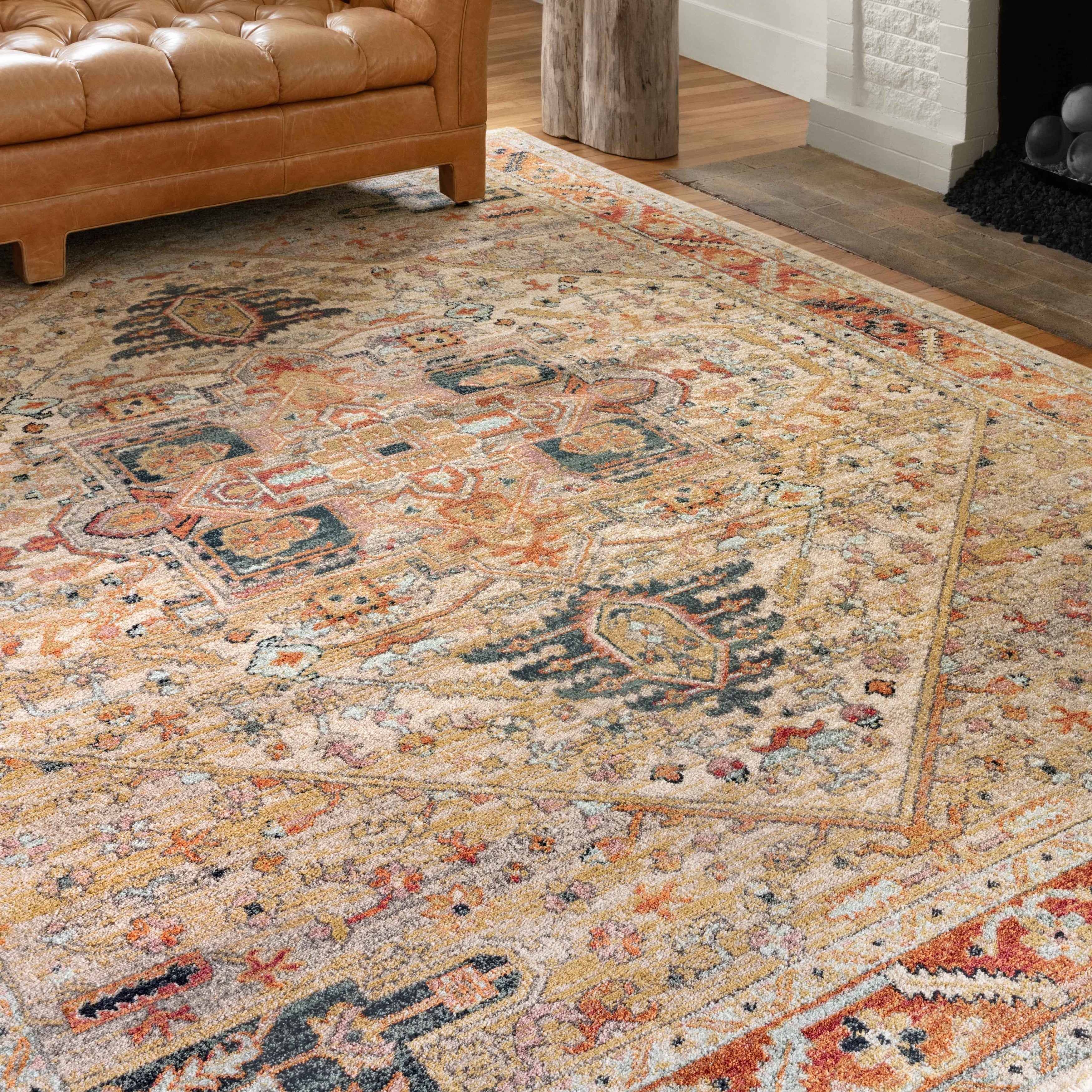 Alexander Home Luxe Antiqued Distressed Boho Area Rug