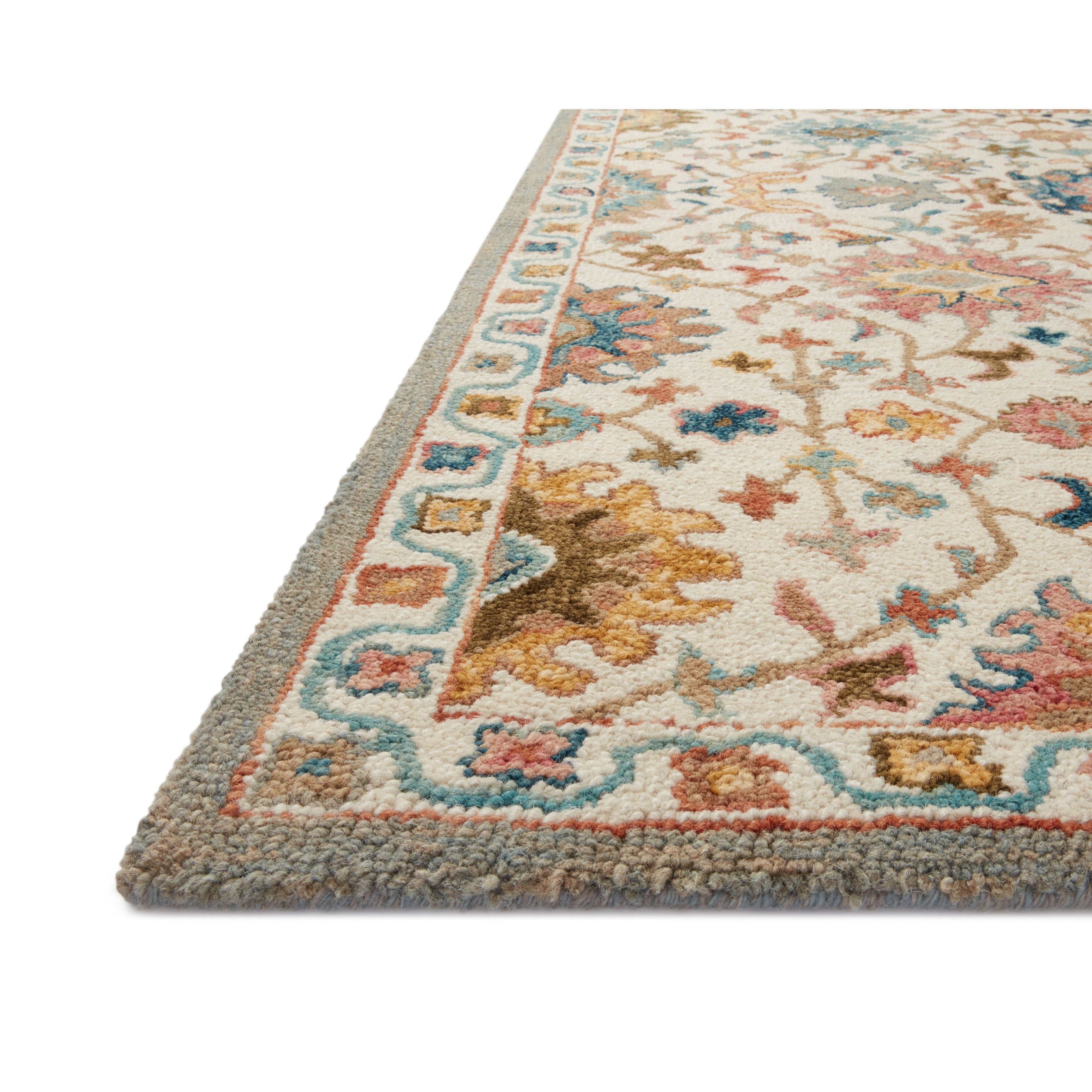 Alexander Home Megan Floral Hand-Hooked 100% Wool Area Rug