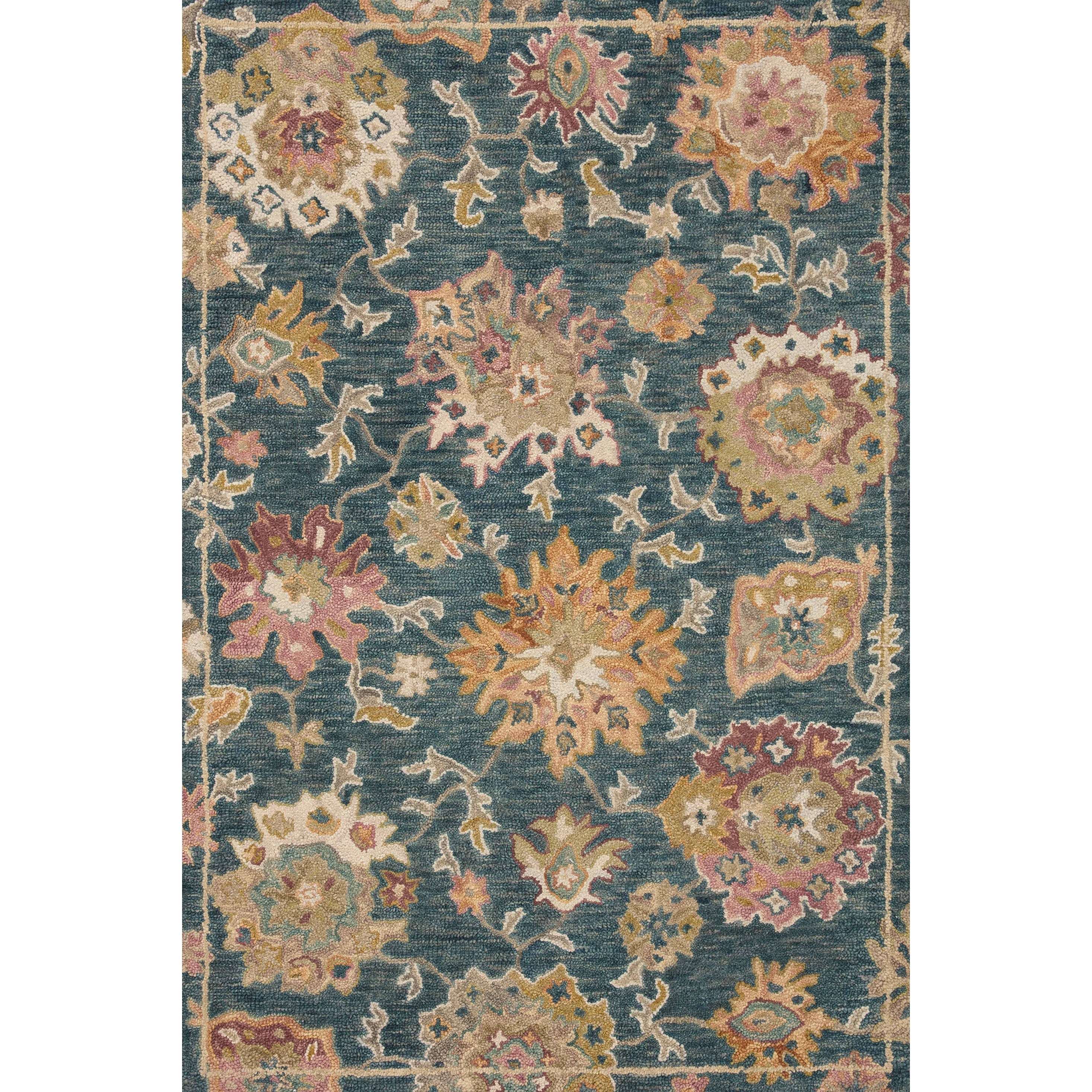 Alexander Home Megan Floral Hand-Hooked 100% Wool Area Rug