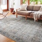Alexander Home Sophia Distressed Grey Oriental Area Rug