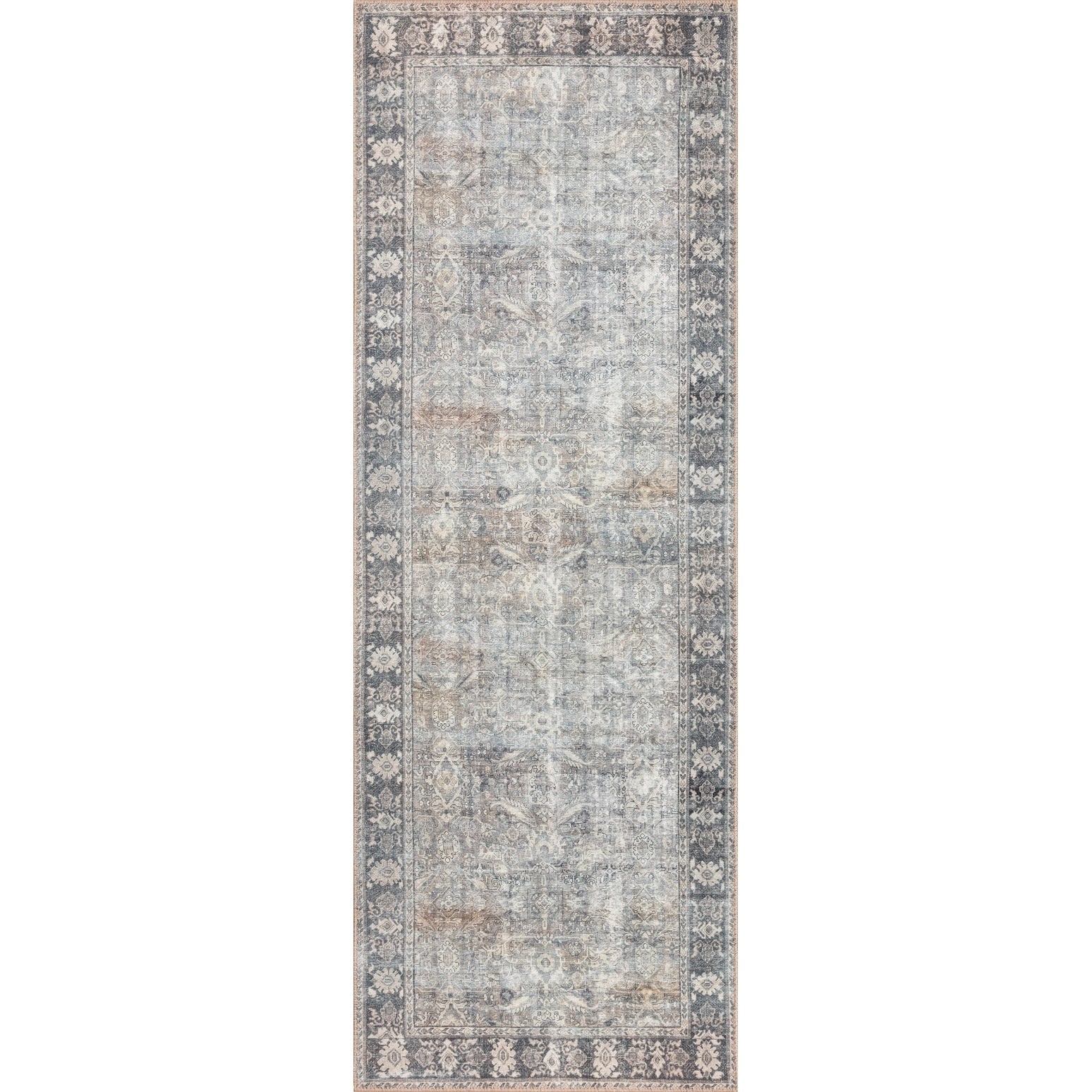 Alexander Home Sophia Distressed Grey Oriental Area Rug