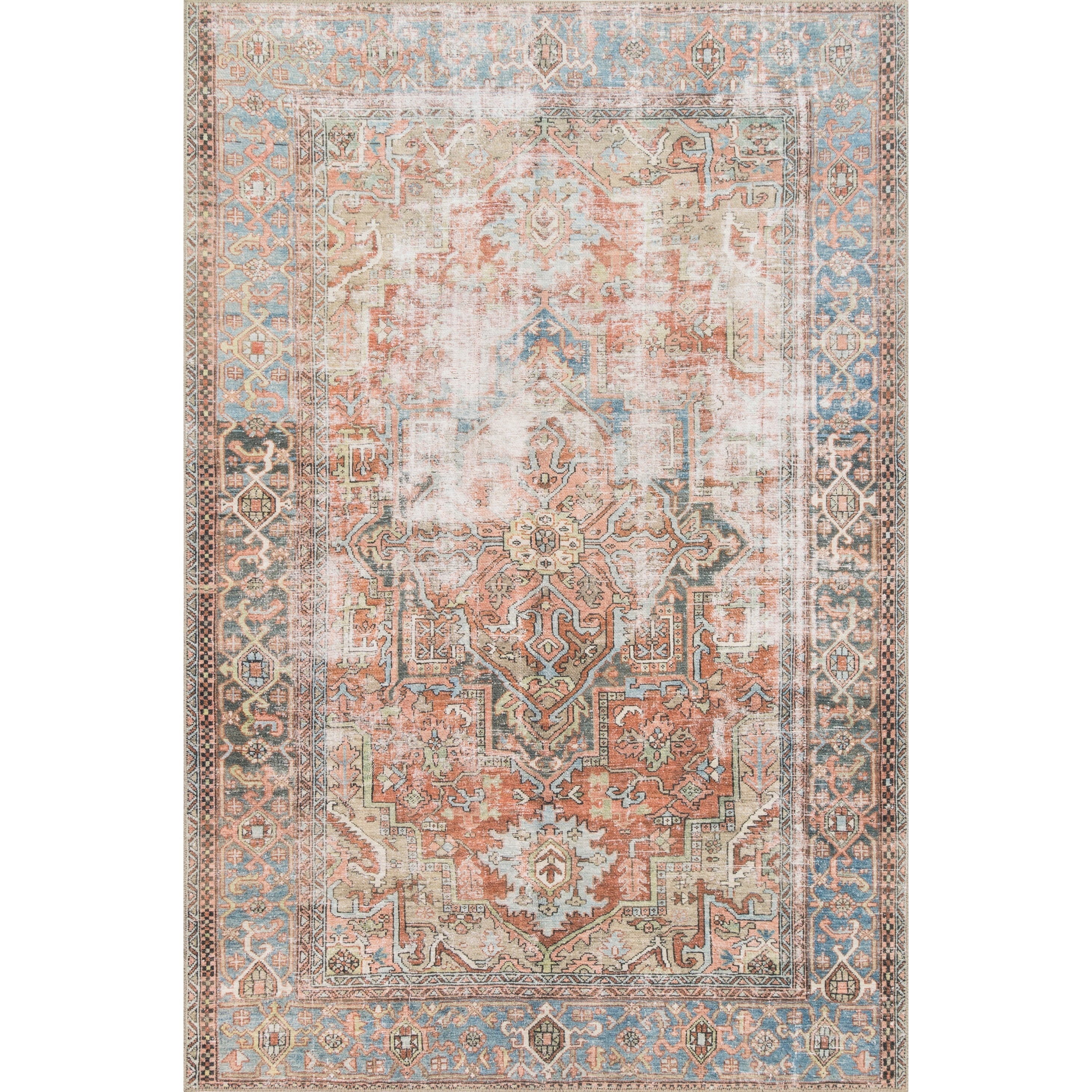 Alexander Home Tremezzina Printed Distressed Geometric Area Rug