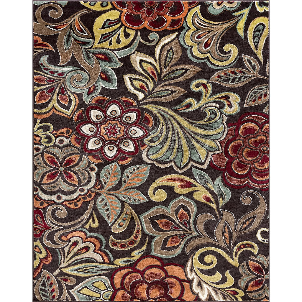 Decora Farmhouse Floral Indoor Area Rug