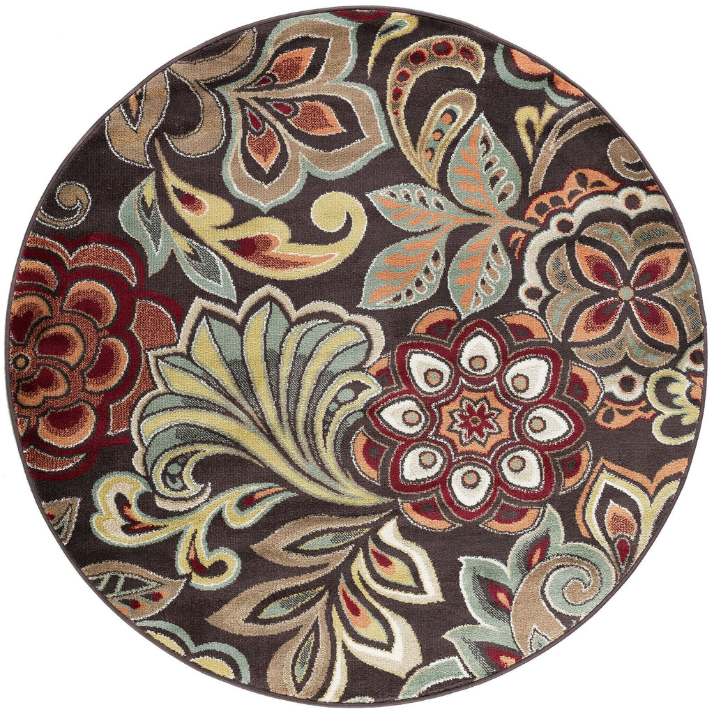 Decora Farmhouse Floral Indoor Area Rug