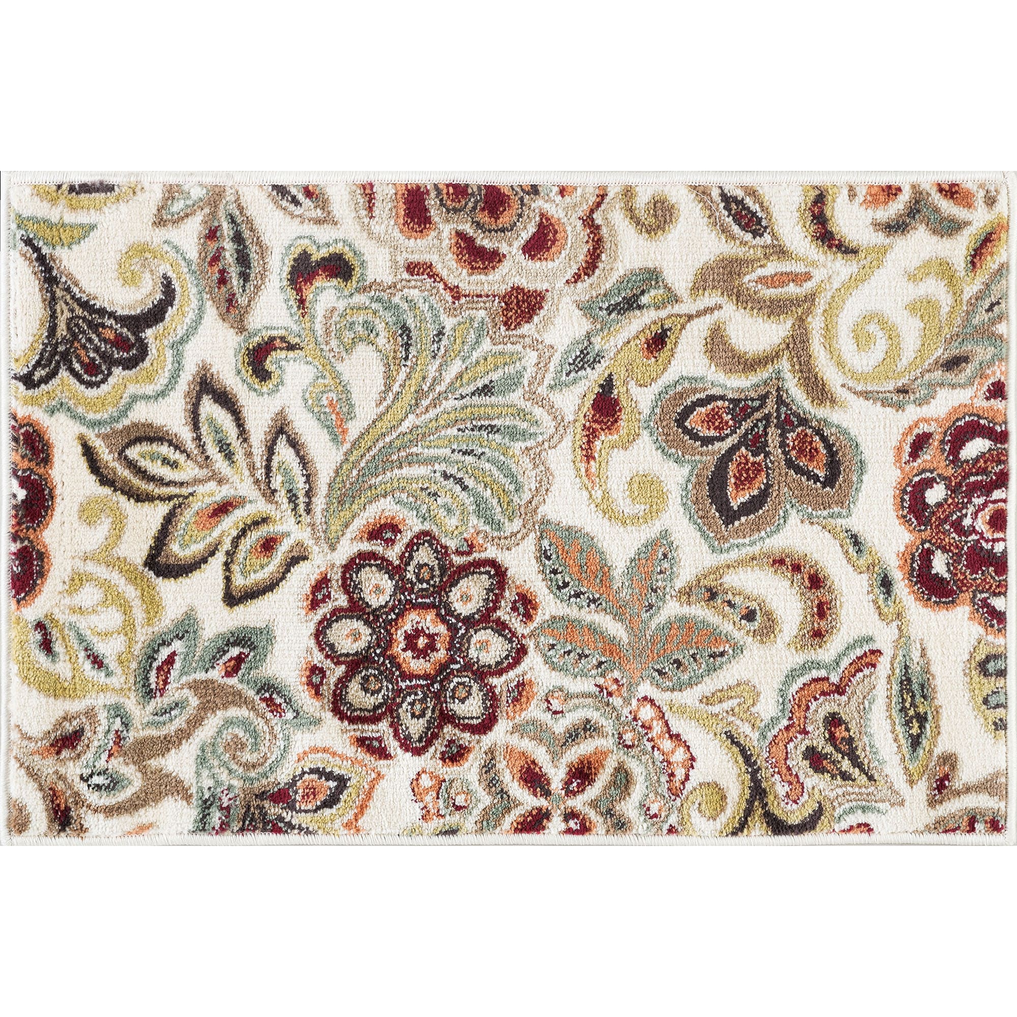 Decora Farmhouse Floral Indoor Area Rug