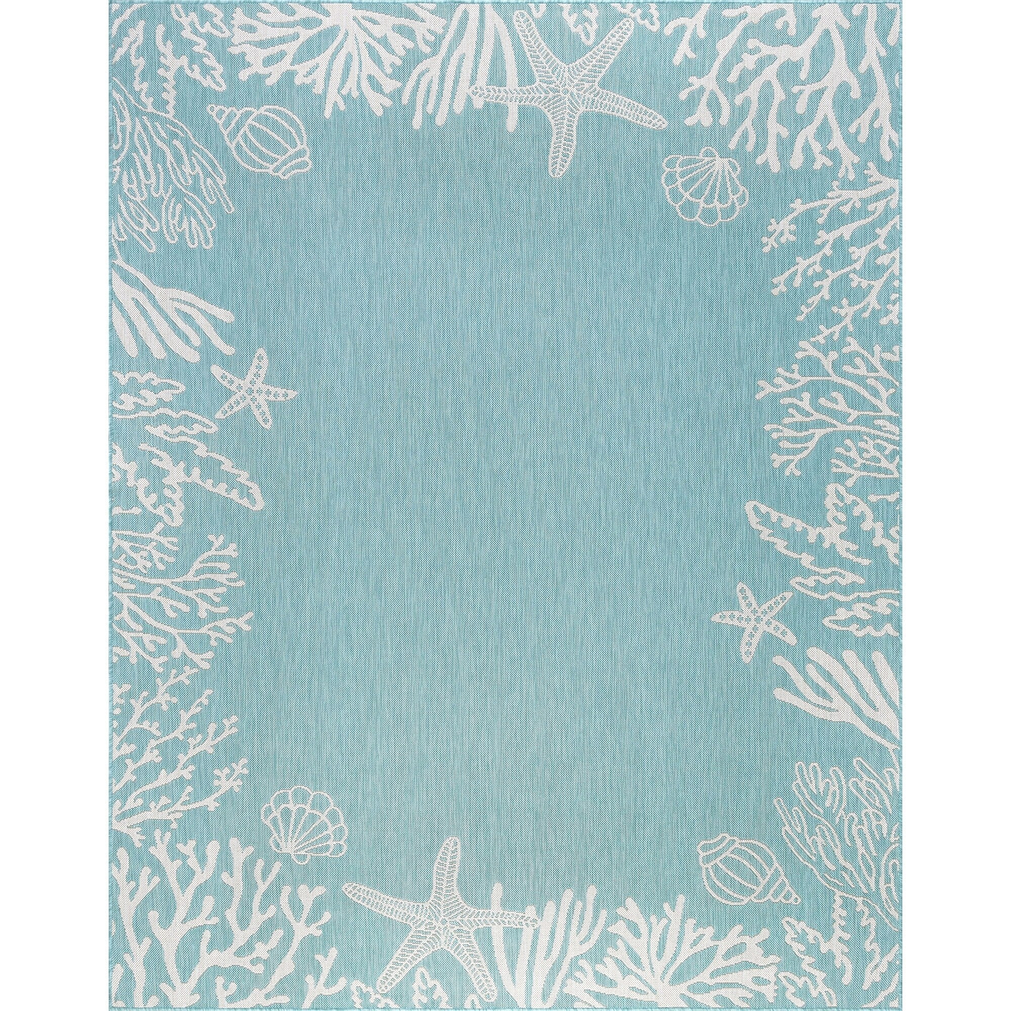 Exo Coastal Graphic Print Indoor/Outdoor Area Rug