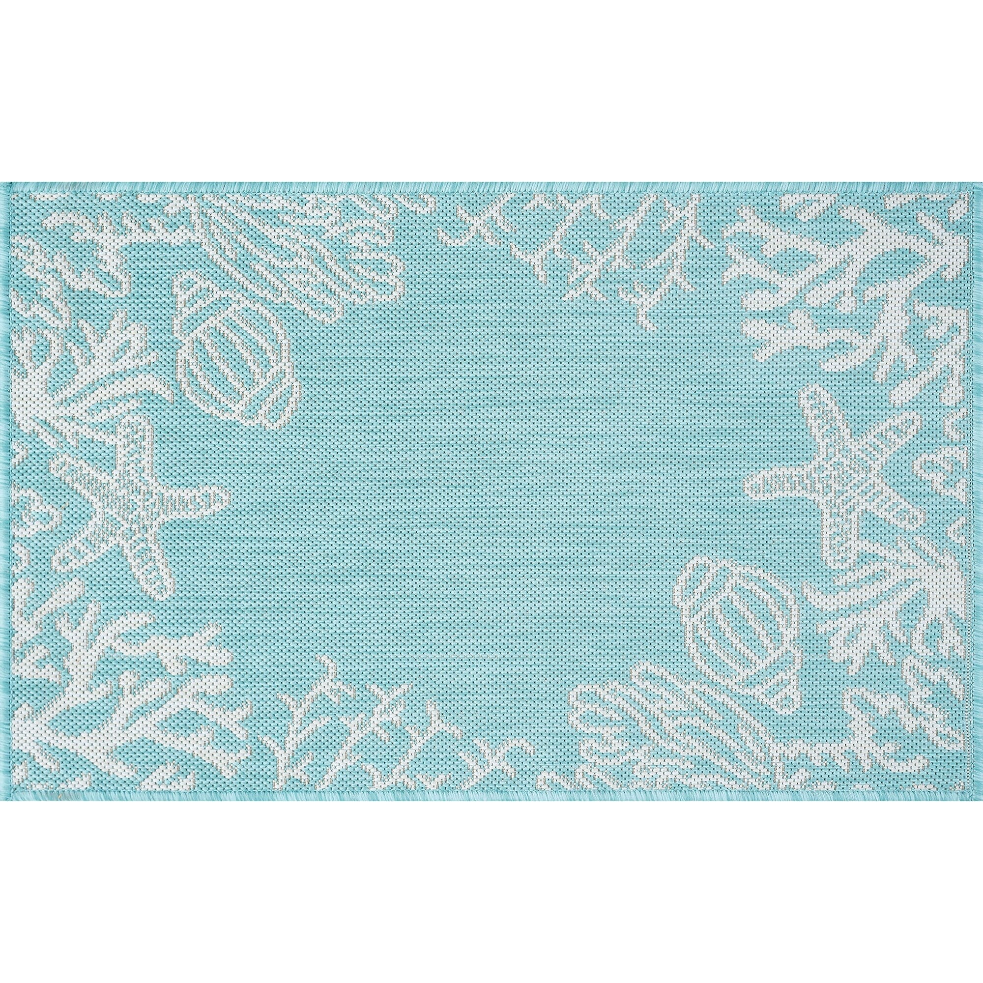 Exo Coastal Graphic Print Indoor/Outdoor Area Rug