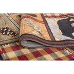 Area Rug & Runner - Lodge Cabin Farmhouse Rugs for Living Room Bedroom Dining Room Kitchen 2x3 / 3x8 / 5x7 / 8x10 / 9x12 / Round